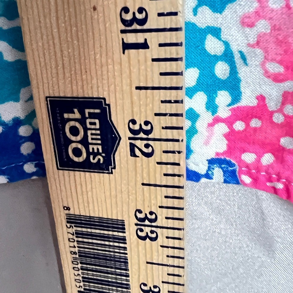 Lilly Pulitzer Dress Medium Blue Pink Coral Button Down Tunic Coastal Old Money - Picture 7 of 14